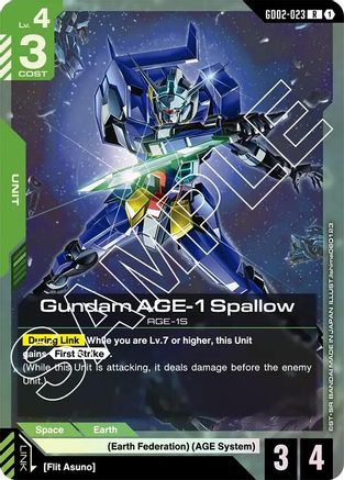 Gundam AGE-1 Spallow - Dual Impact (GD02-023) Holofoil