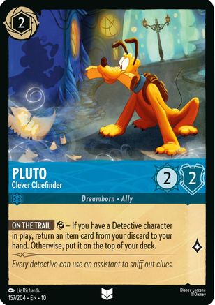 Pluto - Clever Cluefinder (157/204) - Whispers in the Well Cold Foil | Grognard Games