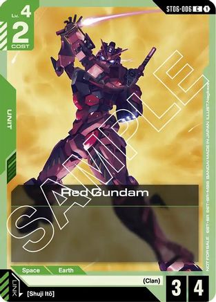 Red Gundam (Boost Kit 01) - Gundam Promotional Cards (ST06-006) | Grognard Games