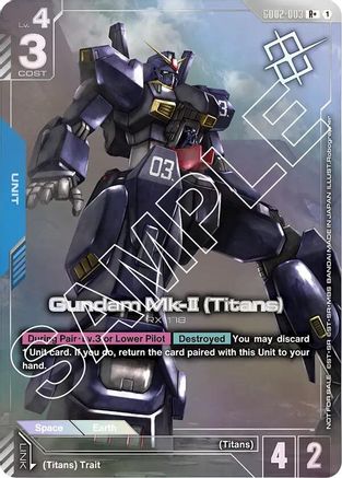 Gundam Mk-II (Titans) (Store Tournament Winner Pack 02) - Gundam Promotional Cards (GD02-003) Holofoil