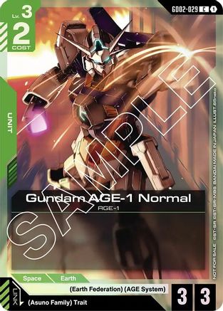 Gundam AGE-1 Normal (Store Tournament Participant Pack 02) - Gundam Promotional Cards (GD02-029) Holofoil