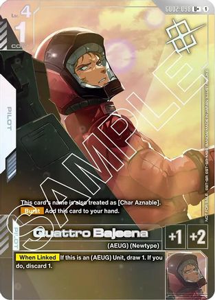Quattro Bajeena (Store Tournament Winner Pack 02) - Gundam Promotional Cards (GD02-098) Holofoil | Grognard Games