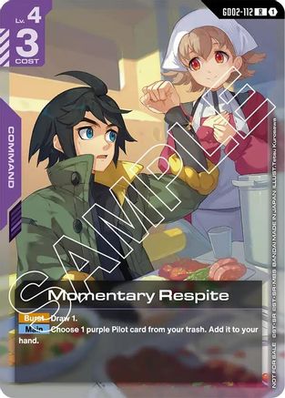 Momentary Respite (Store Tournament Participant Pack 02) - Gundam Promotional Cards (GD02-112) Holofoil | Grognard Games