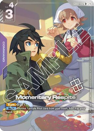 Momentary Respite (Store Tournament Winner Pack 02) - Gundam Promotional Cards (GD02-112) Holofoil | Grognard Games