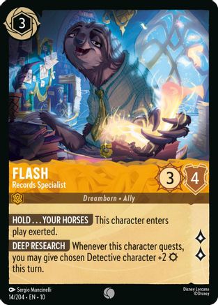 Flash - Records Specialist (14/204) - Whispers in the Well Cold Foil | Grognard Games