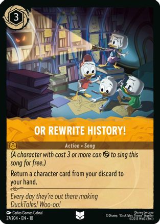 Or Rewrite History! (27/204) - Whispers in the Well Cold Foil | Grognard Games