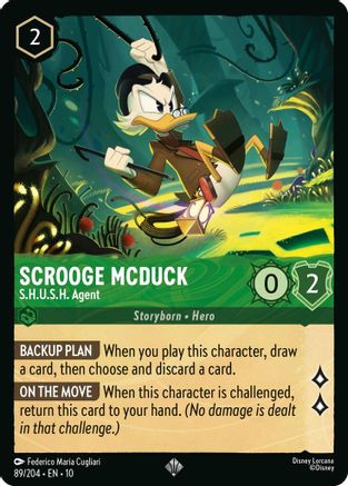 Scrooge McDuck - S.H.U.S.H. Agent (89/204) - Whispers in the Well Cold Foil | Grognard Games