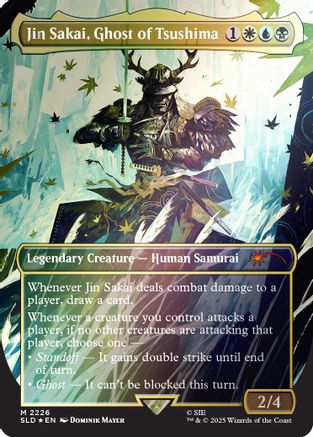Jin Sakai, Ghost of Tsushima (Rainbow Foil) (SLD-2226) - Secret Lair Drop Series Foil | Grognard Games