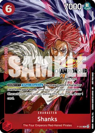 Shanks (CS 25-26 Event Pack Finalist Ver.) (P-083) - One Piece Promotion Cards Foil | Grognard Games