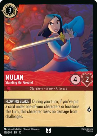Mulan - Standing Her Ground (126/204) - Whispers in the Well Cold Foil | Grognard Games