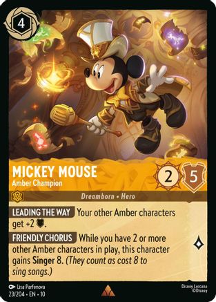 Mickey Mouse - Amber Champion (23/204) - Whispers in the Well | Grognard Games