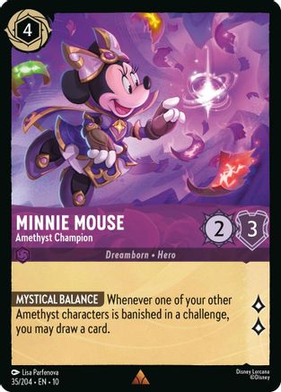 Minnie Mouse - Amethyst Champion (35/204) - Whispers in the Well Cold Foil | Grognard Games