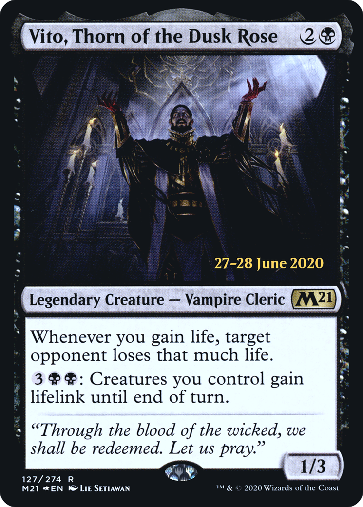 Vito, Thorn of the Dusk Rose  [Core Set 2021 Prerelease Promos] | Grognard Games