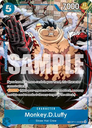 Monkey.D.Luffy - OP11-058 (TR) (OP11-058) - Carrying On His Will Foil | Grognard Games