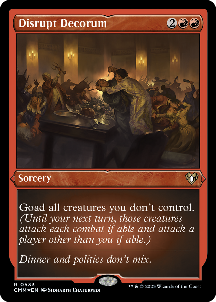 Disrupt Decorum (Foil Etched) [Commander Masters] | Grognard Games