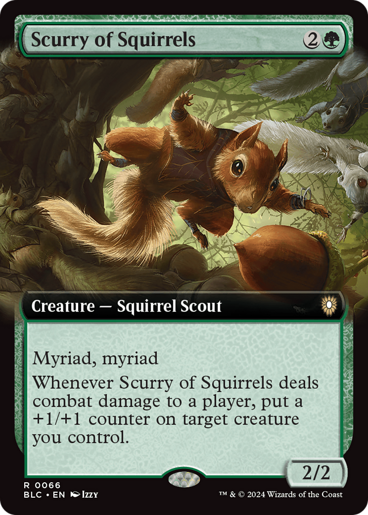 Scurry of Squirrels (Extended Art) [Bloomburrow Commander] | Grognard Games