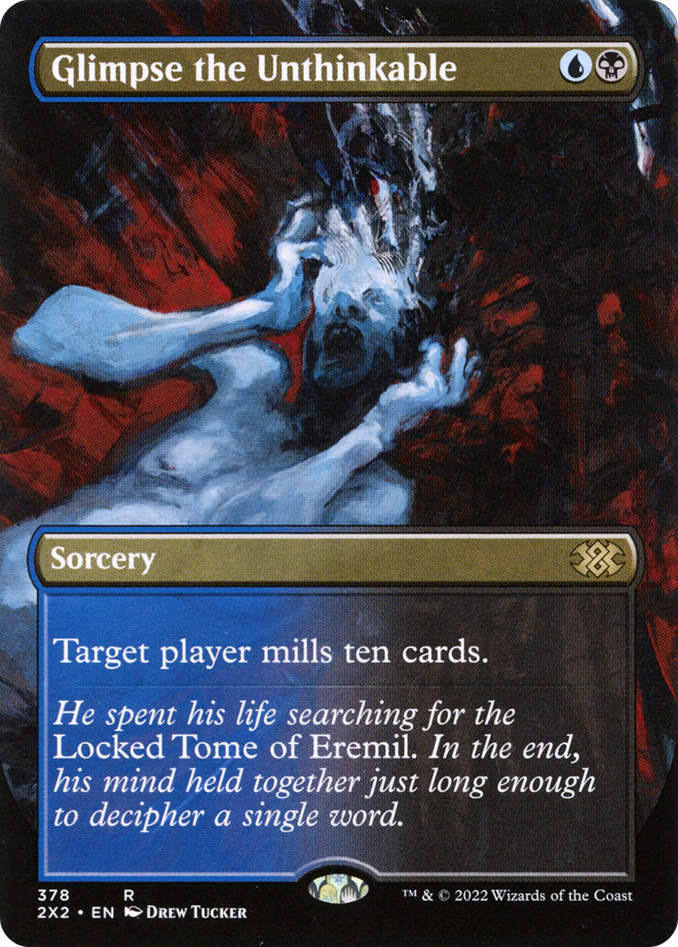 Glimpse the Unthinkable (Borderless Alternate Art) [Double Masters 2022] | Grognard Games