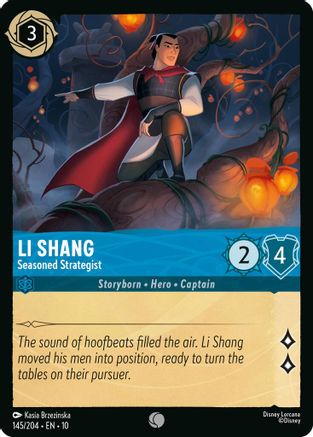 Li Shang - Seasoned Strategist (145/204) - Whispers in the Well Cold Foil | Grognard Games