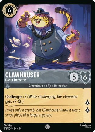 Clawhauser - Donut Detective (175/204) - Whispers in the Well Cold Foil | Grognard Games