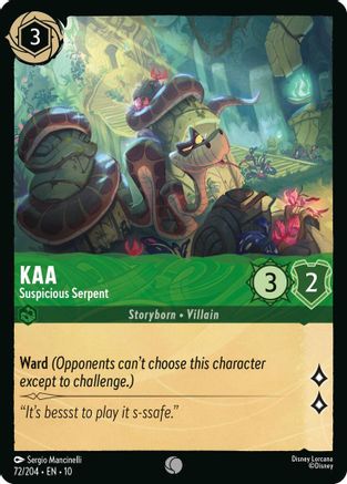Kaa - Suspicious Serpent (72/204) - Whispers in the Well Cold Foil | Grognard Games