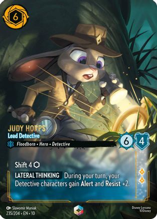 Judy Hopps - Lead Detective (Enchanted) (235/204) - Whispers in the Well Holofoil | Grognard Games
