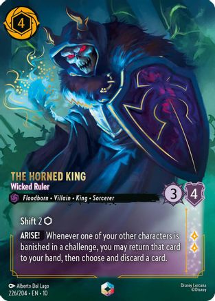 The Horned King - Wicked Ruler (Enchanted) (226/204) - Whispers in the Well Holofoil | Grognard Games