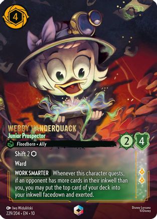 Webby Vanderquack - Junior Prospector (Enchanted) (229/204) - Whispers in the Well Holofoil | Grognard Games