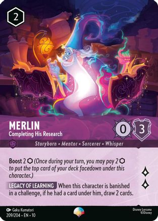 Merlin - Completing His Research (Epic) (209/204) - Whispers in the Well Holofoil | Grognard Games