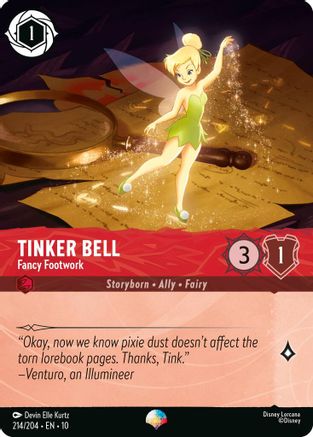 Tinker Bell - Fancy Footwork (Epic) (214/204) - Whispers in the Well Holofoil | Grognard Games