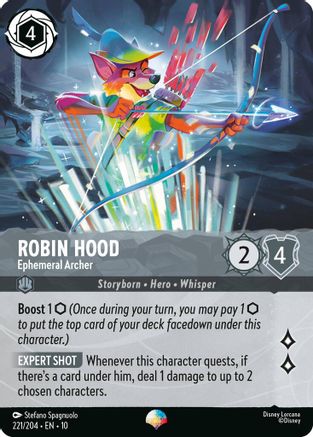 Robin Hood - Ephemeral Archer (Epic) (221/204) - Whispers in the Well Holofoil | Grognard Games