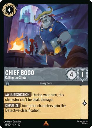 Chief Bogo - Calling the Shots (185/204) - Whispers in the Well Cold Foil | Grognard Games