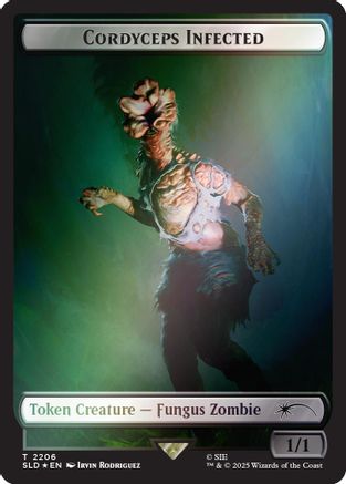 Cordyceps Infected Token (2206) (Rainbow Foil) (SLD-2206) - Secret Lair Drop Series Foil | Grognard Games