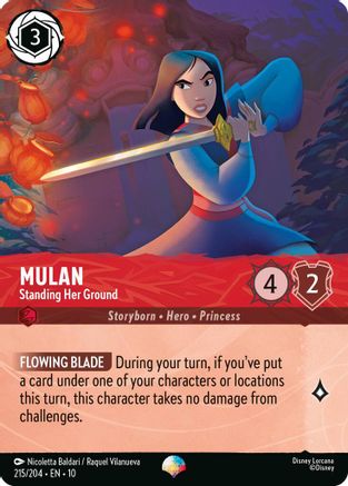 Mulan - Standing Her Ground (Epic) (215/204) - Whispers in the Well Holofoil | Grognard Games