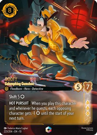 Goofy - Galumphing Gumshoe (Enchanted) (223/204) - Whispers in the Well Holofoil | Grognard Games
