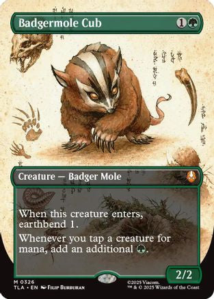 Badgermole Cub (Borderless) (TLA-326) - Avatar: The Last Airbender | Grognard Games
