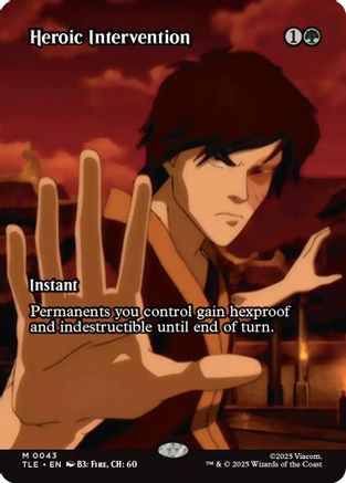 Heroic Intervention (Borderless) (TLE-043) - Avatar: The Last Airbender: Eternal-Legal | Grognard Games