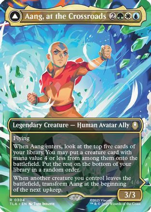 Aang, at the Crossroads (Borderless) (TLA-304) - Avatar: The Last Airbender Foil | Grognard Games