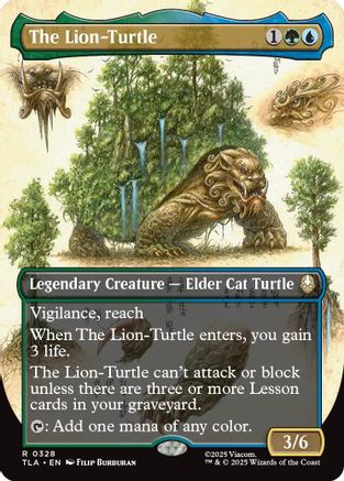 The Lion-Turtle (Borderless) (TLA-328) - Avatar: The Last Airbender Foil | Grognard Games