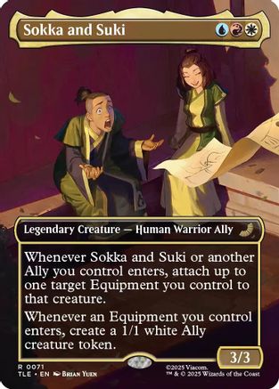 Sokka and Suki (Borderless) (TLE-071) - Avatar: The Last Airbender: Eternal-Legal Foil | Grognard Games