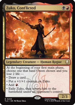 Zuko, Conflicted (TLA-253) - Avatar: The Last Airbender Foil | Grognard Games