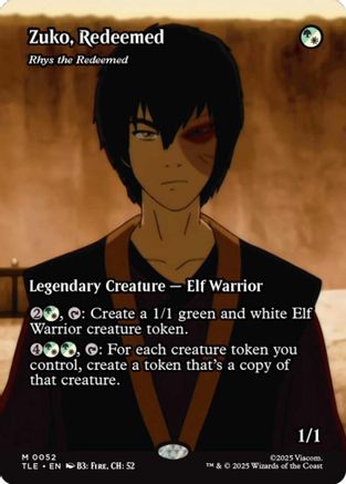 Zuko, Redeemed - Rhys the Redeemed (Borderless) (TLE-052) - Avatar: The Last Airbender: Eternal-Legal | Grognard Games