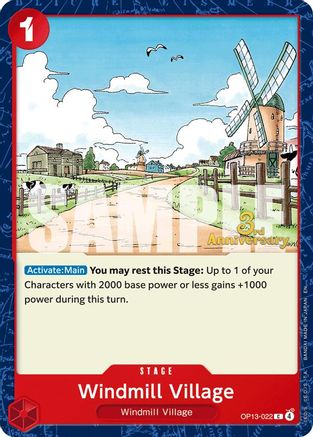 Windmill Village (OP13-022) - Carrying On His Will: 3rd Anniversary Tournament Cards | Grognard Games