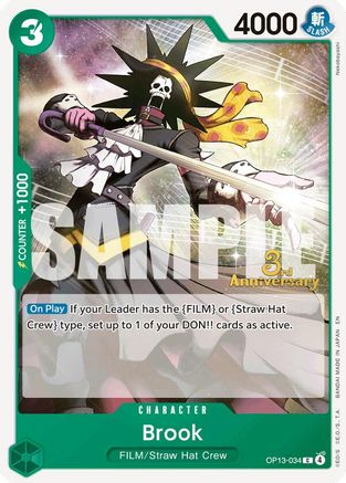 Brook (OP13-034) - Carrying On His Will: 3rd Anniversary Tournament Cards | Grognard Games