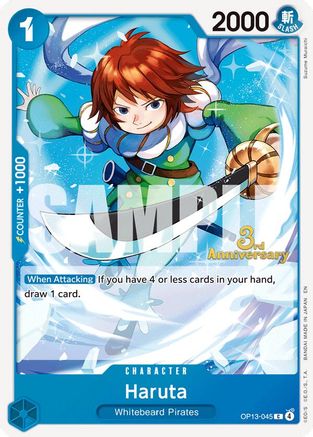 Haruta (OP13-045) - Carrying On His Will: 3rd Anniversary Tournament Cards | Grognard Games