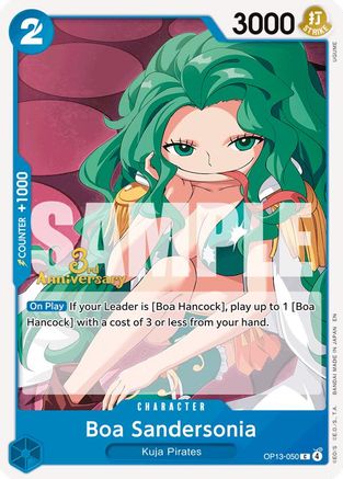 Boa Sandersonia (OP13-050) - Carrying On His Will: 3rd Anniversary Tournament Cards | Grognard Games