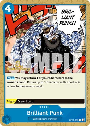 Brilliant Punk (OP13-059) - Carrying On His Will: 3rd Anniversary Tournament Cards | Grognard Games