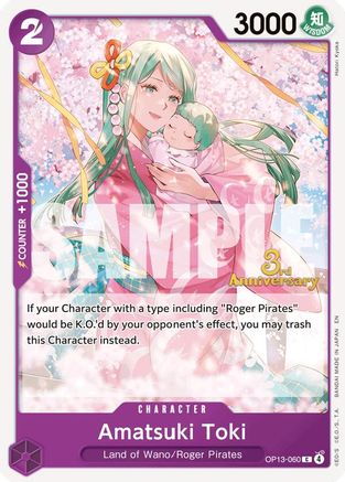 Amatsuki Toki (OP13-060) - Carrying On His Will: 3rd Anniversary Tournament Cards | Grognard Games