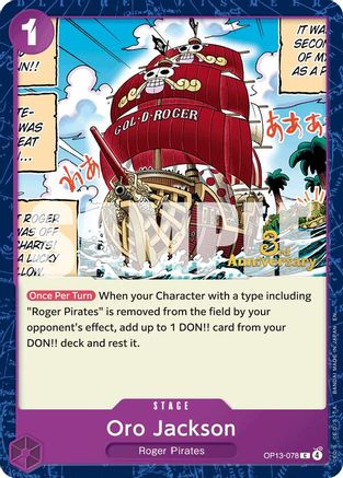 Oro Jackson (OP13-078) - Carrying On His Will: 3rd Anniversary Tournament Cards | Grognard Games
