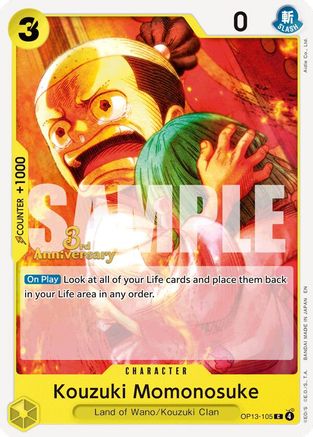Kouzuki Momonosuke (OP13-105) - Carrying On His Will: 3rd Anniversary Tournament Cards | Grognard Games