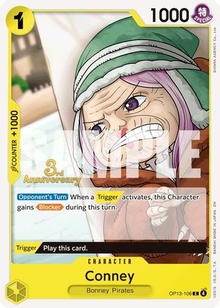 Conney (OP13-106) - Carrying On His Will: 3rd Anniversary Tournament Cards | Grognard Games